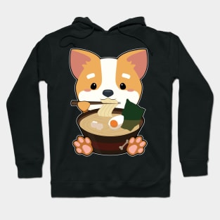 Anime Cute Dog Japanese Ramen Noodles Kawaii Gift graphic Hoodie